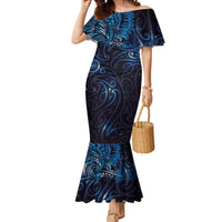 New Zealand New Year-Matariki Mermaid Dress Aotearoa Maori Tattoo Galaxy Sky LT03 Women Multicolor - Polynesian Pride