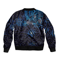 New Zealand New Year-Matariki Sleeve Zip Bomber Jacket Aotearoa Maori Tattoo Galaxy Sky
