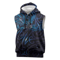 New Zealand New Year-Matariki Sleeveless Zip Hoodie Aotearoa Maori Tattoo Galaxy Sky LT03 Multicolor - Polynesian Pride