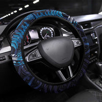 New Zealand New Year-Matariki Steering Wheel Cover Aotearoa Maori Tattoo Galaxy Sky LT03 Universal Fit Multicolor - Polynesian Pride