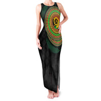 Vanuatu Tribal Tattoo with Namele Leaves Family Matching Tank Maxi Dress and Hawaiian Shirt LT03 Mom's Dress Black - Polynesian Pride