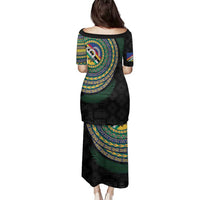 Torba Tribal Tattoo with Namele Leaves Family Matching Puletasi and Hawaiian Shirt LT03 - Polynesian Pride