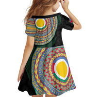 Shefa Tribal Tattoo with Namele Leaves Family Matching Off Shoulder Short Dress and Hawaiian Shirt LT03 - Polynesian Pride