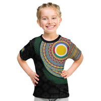 Shefa Tribal Tattoo with Namele Leaves Kid T Shirt