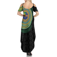 Tafea Tribal Tattoo with Namele Leaves Family Matching Summer Maxi Dress and Hawaiian Shirt LT03 - Polynesian Pride