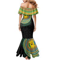 Malampa Tribal Tattoo with Namele Leaves Family Matching Mermaid Dress and Hawaiian Shirt LT03 - Polynesian Pride