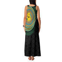 Malampa Tribal Tattoo with Namele Leaves Family Matching Tank Maxi Dress and Hawaiian Shirt LT03 - Polynesian Pride
