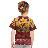 Aloha Plumeria Flowers Kid T Shirt With Hawaiian Style Tapa Tribal LT03 - Polynesian Pride