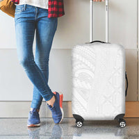Niue White Sunday Luggage Cover Hiapo Tribal Art Tattoos - Polynesian Pride