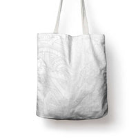 Niue White Sunday Tote Bag Hiapo Tribal Art Tattoos - Polynesian Pride
