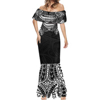 Super Samoan Traditional Tribal Art Tattoos Mermaid Dress Black Color LT03 - Polynesian Pride