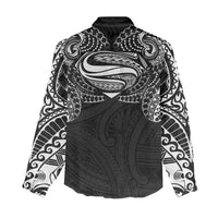 Super Samoan Traditional Tribal Art Tattoos Women Casual Shirt Black Color LT03 - Polynesian Pride