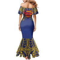 Super Samoan Traditional Tribal Art Tattoos Mermaid Dress Blue Color LT03 - Polynesian Pride
