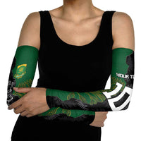 Custom Aotearoa South Africa Rugby Freedom Cup Arm Sleeves Kiwi Warriors Haka with King Protea Symbol LT03 - Polynesian Pride