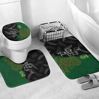 Aotearoa South Africa Rugby Freedom Cup Bathroom Set Kiwi Warriors Haka with King Protea Symbol - Polynesian Pride