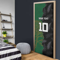 Custom Aotearoa South Africa Rugby Freedom Cup Door Cover Kiwi Warriors Haka with King Protea Symbol LT03 - Polynesian Pride