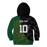 Custom Aotearoa South Africa Rugby Freedom Cup Kid Hoodie Kiwi Warriors Haka with King Protea Symbol LT03 - Polynesian Pride