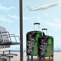 Aotearoa South Africa Rugby Freedom Cup Luggage Cover Kiwi Warriors Haka with King Protea Symbol LT03 - Polynesian Pride