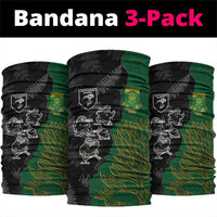 Aotearoa South Africa Rugby Freedom Cup Neck Gaiter Kiwi Warriors Haka with King Protea Symbol LT03 package One Size: 25*50cm Green - Polynesian Pride