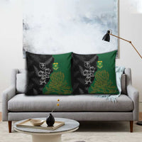 Aotearoa South Africa Rugby Freedom Cup Pillow Cover Kiwi Warriors Haka with King Protea Symbol LT03 - Polynesian Pride