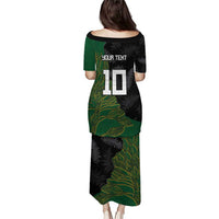 Custom Aotearoa South Africa Rugby Freedom Cup Puletasi Kiwi Warriors Haka with King Protea Symbol LT03 - Polynesian Pride