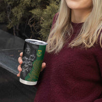 Custom Aotearoa South Africa Rugby Freedom Cup Tumbler Cup Kiwi Warriors Haka with King Protea Symbol LT03 - Polynesian Pride