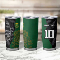 Custom Aotearoa South Africa Rugby Freedom Cup Tumbler Cup Kiwi Warriors Haka with King Protea Symbol LT03 - Polynesian Pride
