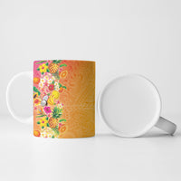 Hawaiian Tropical Fruits and Plants Ceramic Mug Kakau Pattern Summer Vibe LT03 - Polynesian Pride