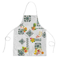 Hawaiian Quilts Apron Tropical Fruits and Plants LT03 White - Polynesian Pride