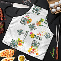 Hawaiian Quilts Apron Tropical Fruits and Plants LT03 White - Polynesian Pride