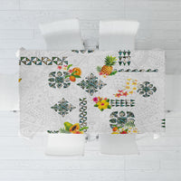 Hawaiian Quilts Tablecloth Tropical Fruits and Plants LT03 White - Polynesian Pride