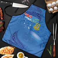 Tuvalu Heritage Apron Map of the Islands and Polynesia Pattern LT03 Blue - Polynesian Pride