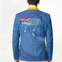 Tuvalu Heritage Blazer Map of the Islands and Polynesia Pattern LT03 - Polynesian Pride