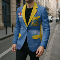 Tuvalu Heritage Blazer Map of the Islands and Polynesia Pattern LT03 - Polynesian Pride