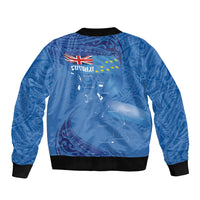 Tuvalu Heritage Bomber Jacket Map of the Islands and Polynesia Pattern LT03 - Polynesian Pride