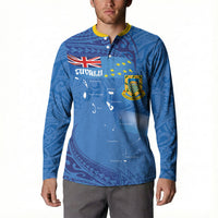 Tuvalu Heritage Button Sweatshirt Map of the Islands and Polynesia Pattern LT03 - Polynesian Pride
