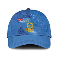 Tuvalu Heritage Classic Cap Map of the Islands and Polynesia Pattern LT03 Universal Fit Blue - Polynesian Pride