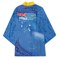 Tuvalu Heritage Kimono Map of the Islands and Polynesia Pattern LT03 - Polynesian Pride