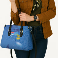 Tuvalu Heritage Leather Bag Map of the Islands and Polynesia Pattern LT03 - Polynesian Pride