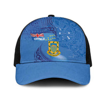 Tuvalu Heritage Mesh Trucker Cap Map of the Islands and Polynesia Pattern LT03 One Size Black Blue - Polynesian Pride
