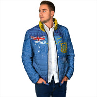 Tuvalu Heritage Padded Jacket Map of the Islands and Polynesia Pattern LT03 - Polynesian Pride