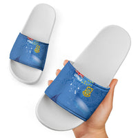 Tuvalu Heritage Slide Sandals Map of the Islands and Polynesia Pattern LT03 - Polynesian Pride
