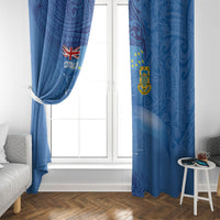 Tuvalu Heritage Window Curtain Map of the Islands and Polynesia Pattern LT03 - Polynesian Pride