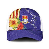 Kiribati Heritage Baseball Net Cap Map of the Islands and Polynesia Pattern LT03 One Size White Multicolor - Polynesian Pride