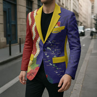 Kiribati Heritage Blazer Map of the Islands and Polynesia Pattern LT03 - Polynesian Pride