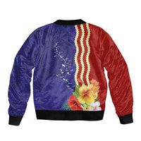 Kiribati Heritage Bomber Jacket Map of the Islands and Polynesia Pattern LT03 - Polynesian Pride