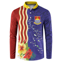 Kiribati Heritage Button Sweatshirt Map of the Islands and Polynesia Pattern LT03 Multicolor - Polynesian Pride