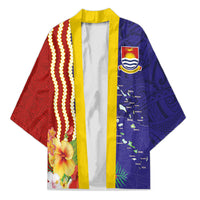 Kiribati Heritage Kimono Map of the Islands and Polynesia Pattern LT03 Unisex Multicolor - Polynesian Pride
