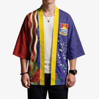 Kiribati Heritage Kimono Map of the Islands and Polynesia Pattern LT03 - Polynesian Pride