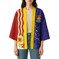 Kiribati Heritage Kimono Map of the Islands and Polynesia Pattern LT03 - Polynesian Pride